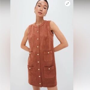 Tuckernuck Cognac Suede Ollie Dress M Mocha Brown